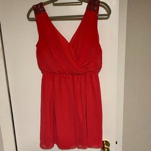 Zara Trafaluc | Women's Bright Pink Sleeveless Cocktail Dress Size Medium